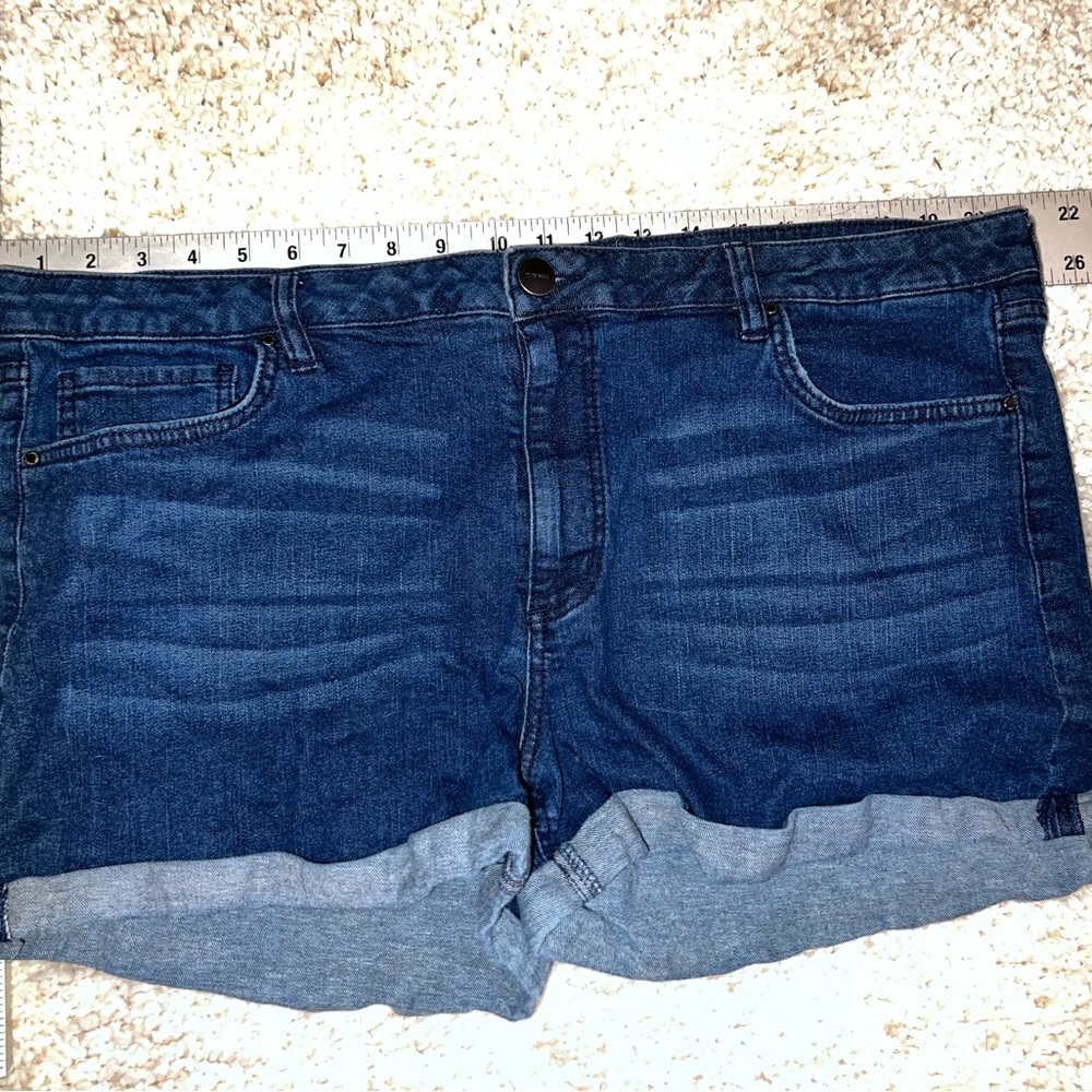 Tinsel denim shorts
